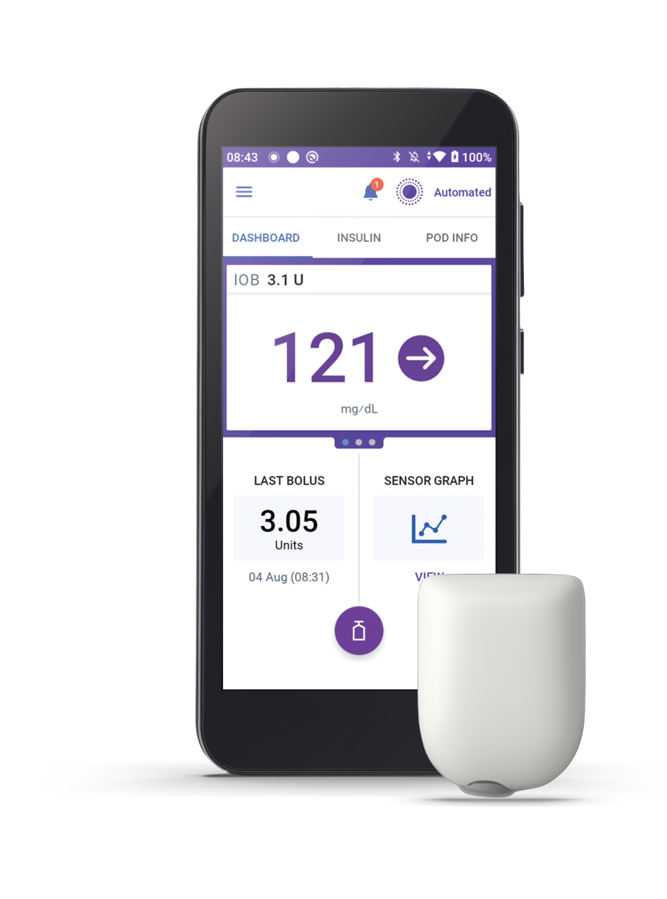 Omnipod 5 with controller