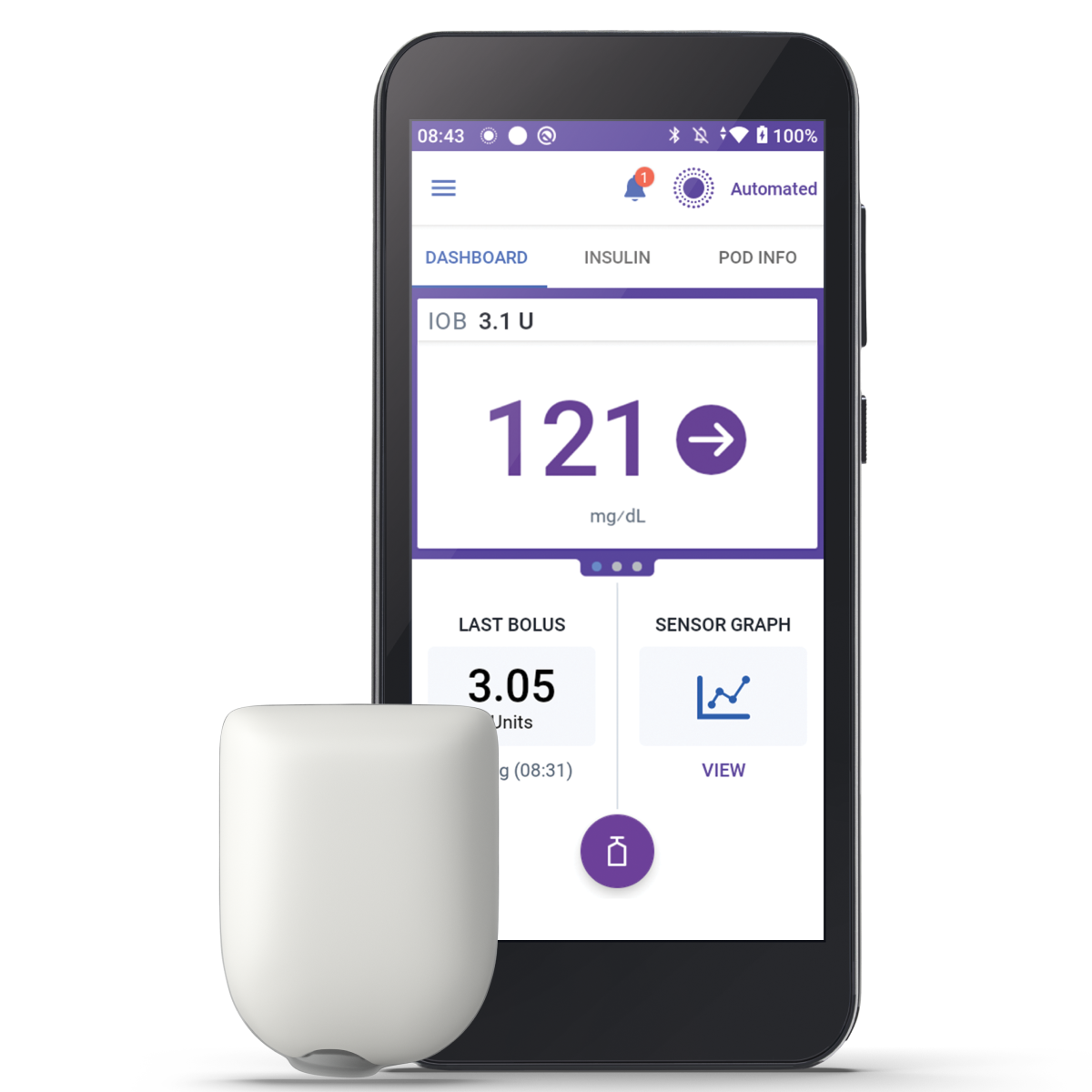 Omnipod 5 with controller