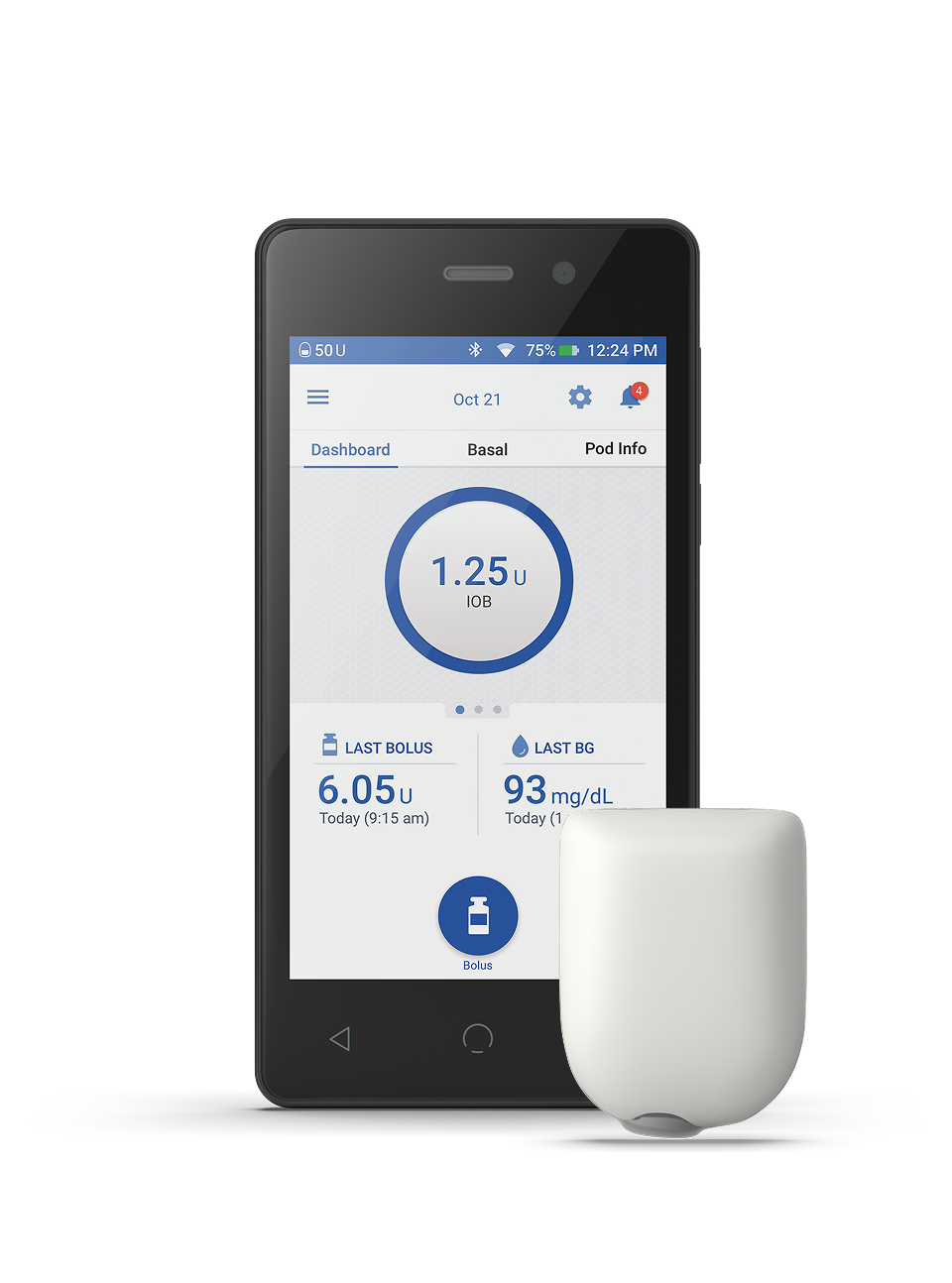 OMNIPOD DASH Contoller with Pod - No Adhesive